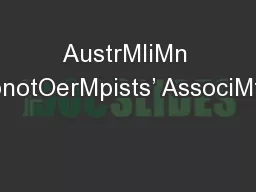 AustrMliMn HypnotOerMpists’ AssociMtion