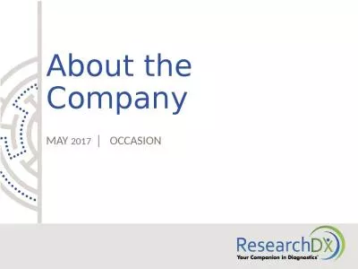 About the Company may  2017