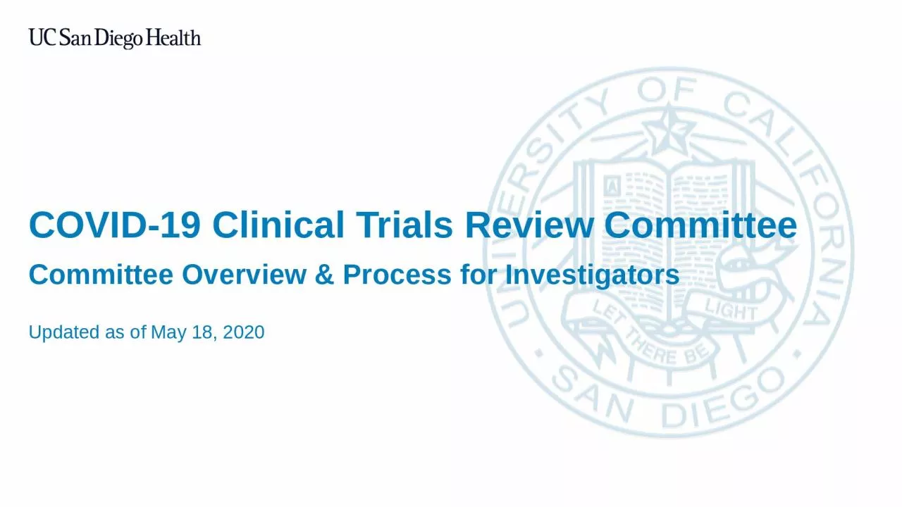 COVID-19  Clinical Trials Review