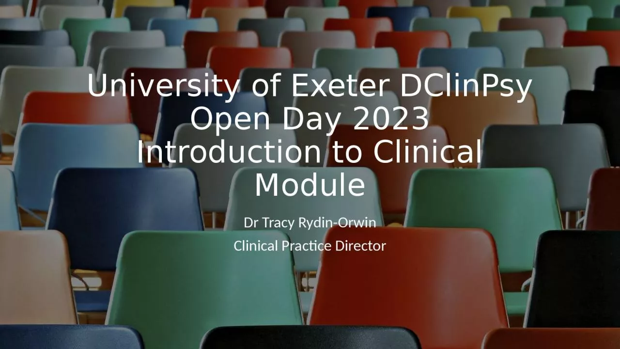 PPT-University of Exeter DClinPsy