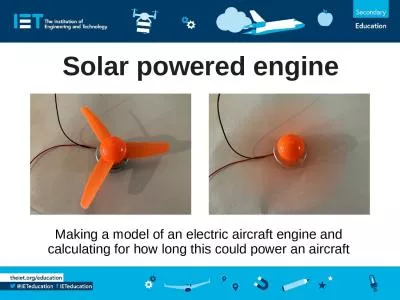 Making a model of an electric aircraft engine and calculating for how long this could power an airc
