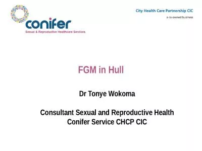 FGM in Hull Dr  Tonye   Wokoma