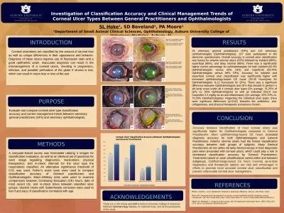 Evaluate and compare corneal ulcer type classification accuracy and current management trends betwe