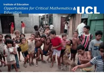 Opportunities for Critical Mathematics Education