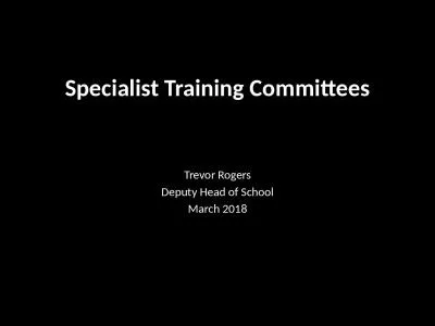 Specialist Training Committees