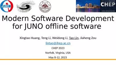 Modern Software Development for JUNO offline software