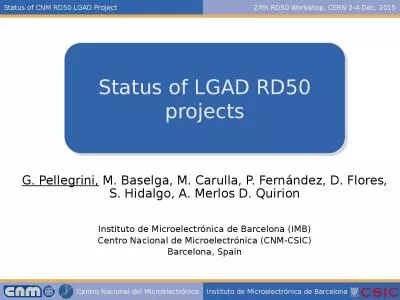 Status of LGAD RD50 projects
