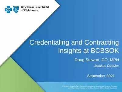 Credentialing and Contracting Insights at BCBSOK