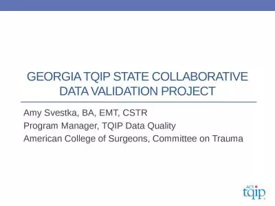 GEORGIA TQIP State collaborative