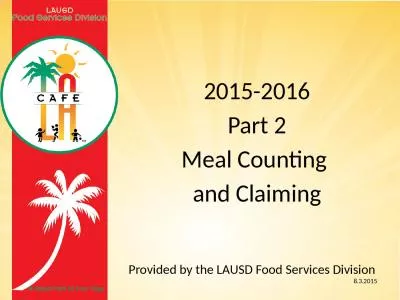 2015-2016 Part 2 Meal Counting