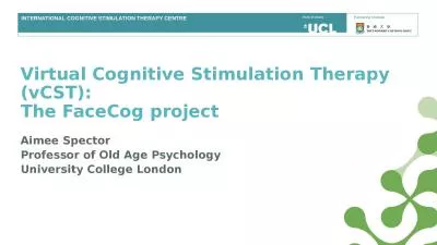Virtual Cognitive Stimulation Therapy (
