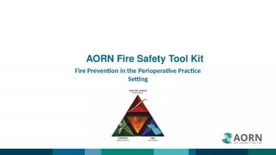 AORN Fire Safety Tool Kit