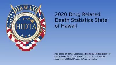 2020 Drug Related Death Statistics State of Hawaii