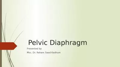 Pelvic Diaphragm  Presented by