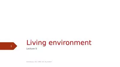 Living  environment Lecture 9