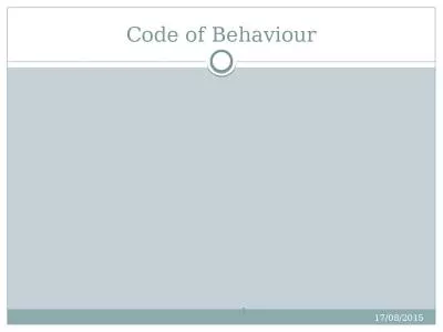 Code of Behaviour 17/08/2015