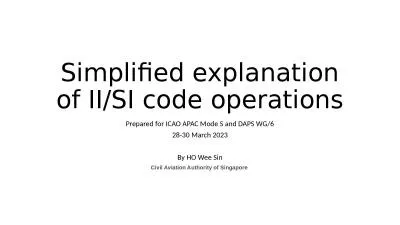 Simplified explanation of II/SI code operations