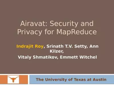 Airavat : Security and Privacy for
