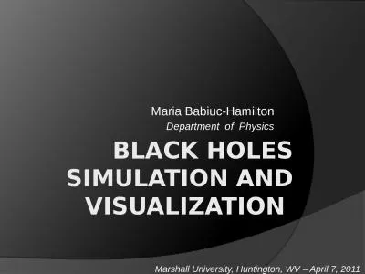 BLACK HOLES  SIMULATION and visualization