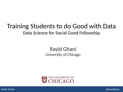 Training Students to do Good with Data