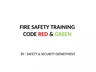 FIRE SAFETY TRAINING  CODE