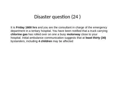Disaster  question (24 )