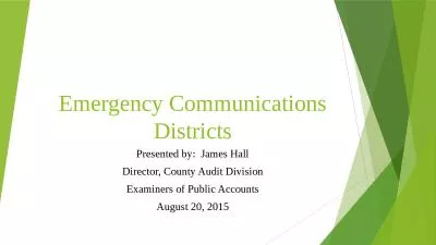 Emergency Communications Districts