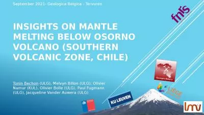 Insights on mantle melting below Osorno Volcano (Southern Volcanic Zone, Chile)
