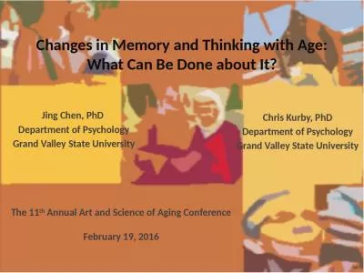 Changes in Memory and Thinking with Age: What Can Be Done about It?
