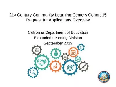 21 st  Century Community Learning Centers Cohort 15