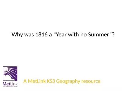 1816 – was this a year with no summer?