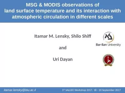 MSG  & MODIS observations of