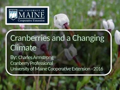 Cranberries and a Changing Climate