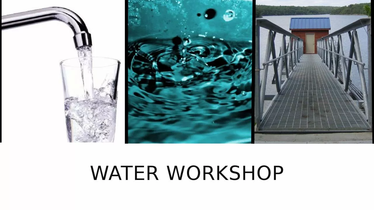 Water Workshop Drinking Water Sources