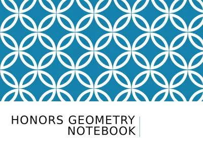 Honors Geometry Notebook