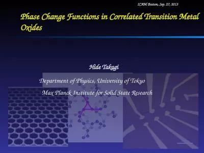 Phase Change Functions in Correlated Transition Metal Oxides