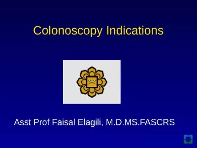 Colonoscopy Indications