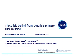 Those left behind from Ontario’s primary care reforms