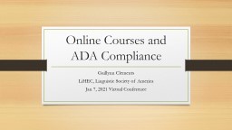 Online Courses and ADA Compliance