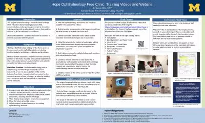 Hope Ophthalmology Free Clinic: Training Videos and Website