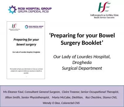 ‘Preparing for your Bowel Surgery Booklet’