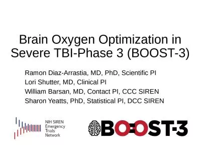 Brain Oxygen Optimization in Severe TBI-Phase 3 (BOOST-3)