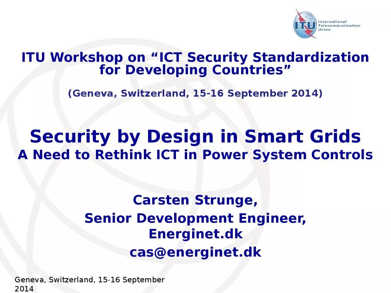 PPT-Geneva, Switzerland, 15-16 September 2014