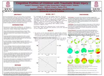 Cognitive Profiles of Children with Traumatic Brain Injury