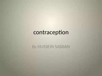 contraception By HUSSEIN SABBAN