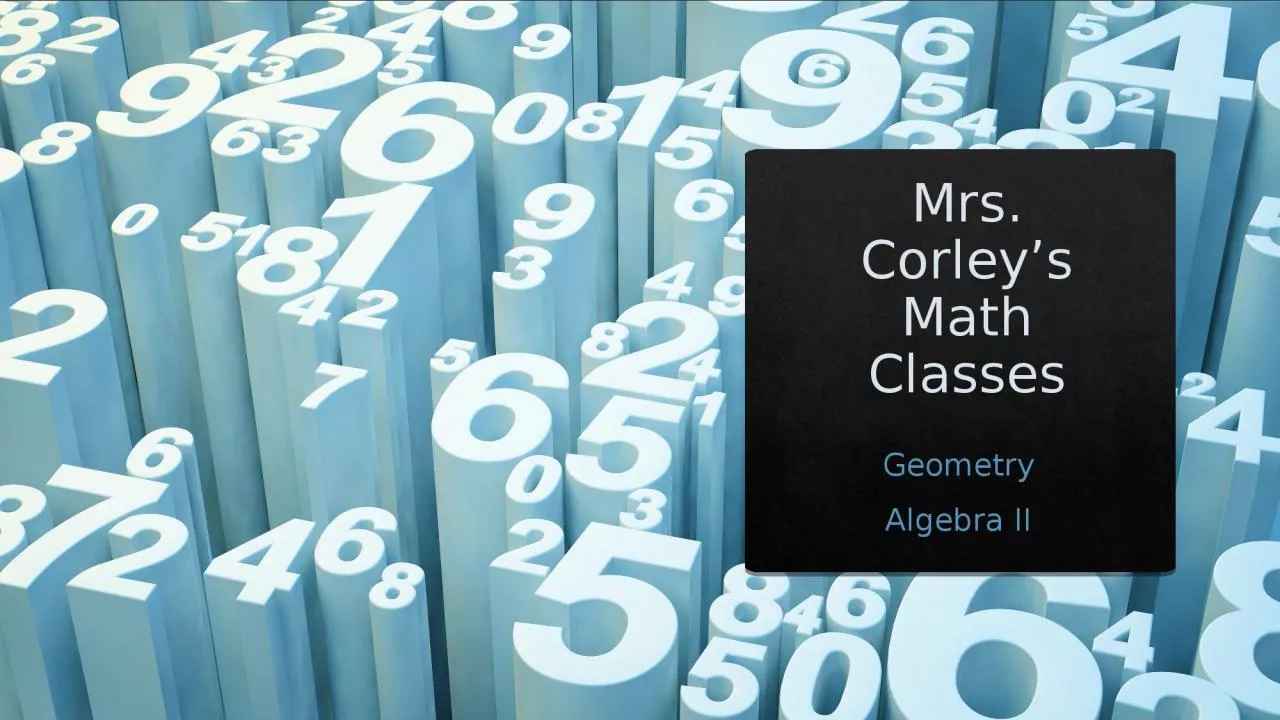 Mrs. Corley’s Math Classes