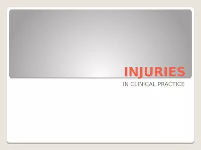 INJURIES IN CLINICAL PRACTICE