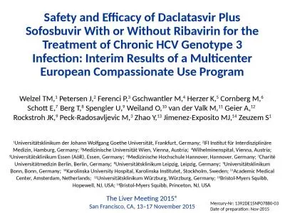 Safety and Efficacy of  Daclatasvir