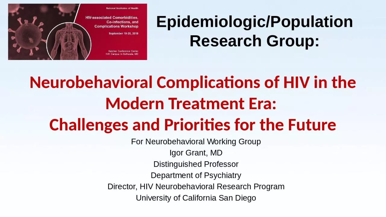 Epidemiologic/Population Research Group: