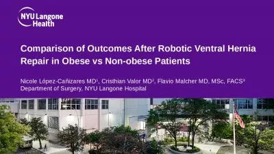 Comparison of Outcomes After Robotic Ventral Hernia Repair in Obese vs Non-obese Patients